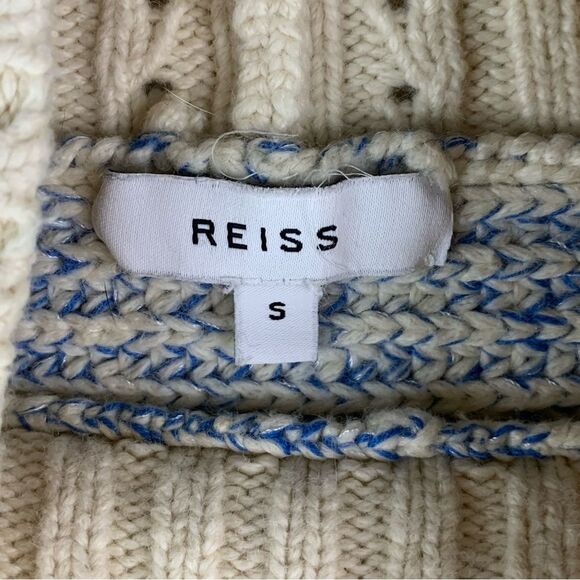Reiss Women’s Astrid Striped Oversized Jumper Wool blend Knitted Sweater Small - Picture 9 of 13